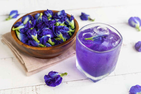 CF-BlueButterfly-BowlPetalsGlass