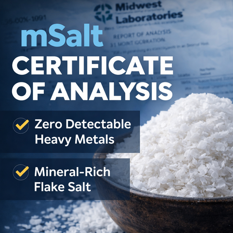 mSalt Certificate of Analysis: Verified Clean Mineral Salt with No Detectable Heavy Metals