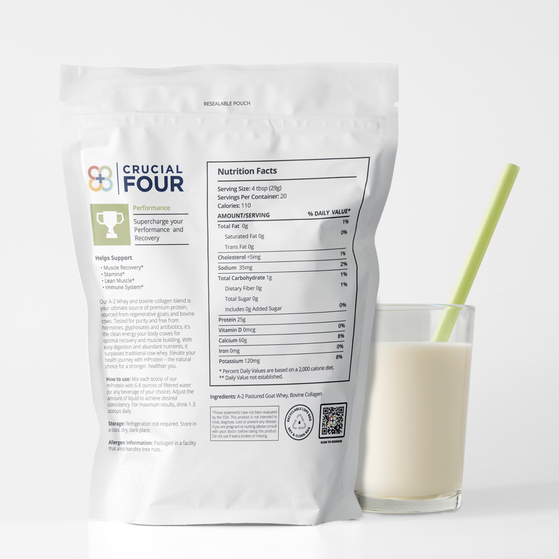 mProtein | Grass Fed A2 Goat Whey Protein with Collagen Peptides