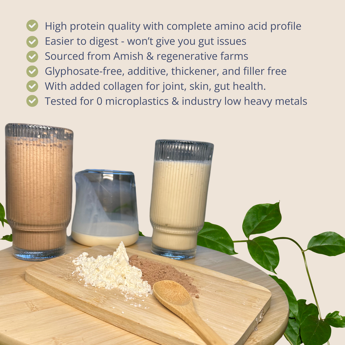 mProtein | Grass Fed A2 Goat Whey Protein with Collagen Peptides